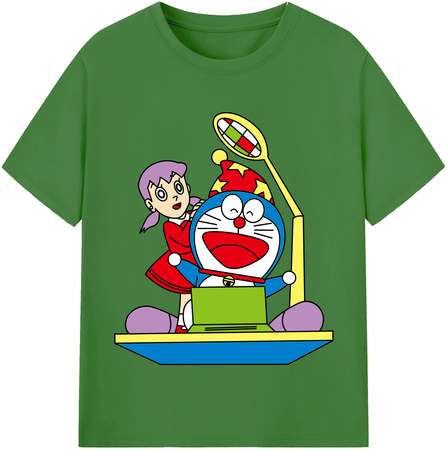 （画像用） ドラえもん みなもと しずか Doraemon Shizuka Minamoto レディースカジュアルプリントTシャツ（綿100％）